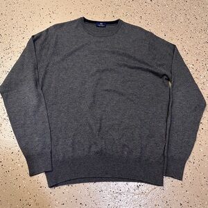 Vintage Real Cashmere Made in Italy Gray Knit Sweater Size L Triblend